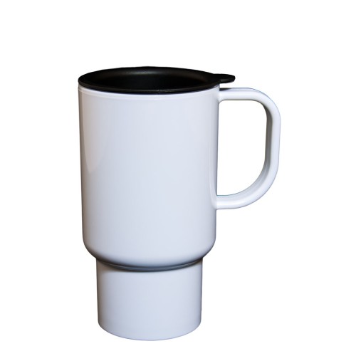 Promotional White Polymer Travel Mug